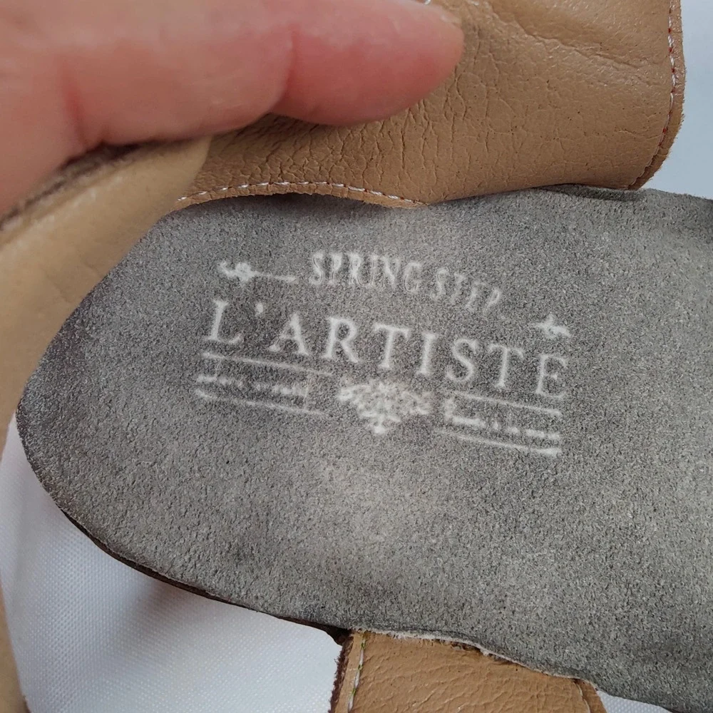 L'Artiste Spring Step Cuteness Cork Sandals Comfort Shoe Leather 42 Artsy Resort